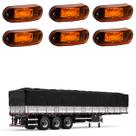 6 Lanternas Delimitadoras LED Carreta Lateral Âmbar