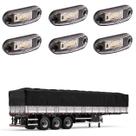 6 Lanternas Delimitadoras LED Carreta Lateral Cristal