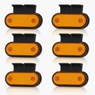 6 Lanternas Led Lateral Caminhão Carreta Reboque Bau Ambar 6 Lanternas Led Lateral Caminhão Carreta Reboque Bau Ambar
