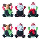 6 Lousas Enfeite de Natal de Pendurar 23cm Papai Noel Rena