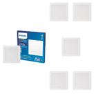 6 Luminária Plafon Led 24w Sobrepor Philips 4000k 30x30 Biv