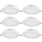 6 Luminárias Led De Embutir Redonda 3000k Ledvance 7021286