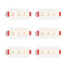 6 Mini Spot Downlight Triplo Embutir Micro Sala Jantar Bet91