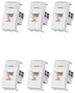 6 Módulo Tomada Informática Margirius RJ45 CAT 6 Sleek