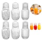 6 Moringas Vidro 500ml com Copo Tampa Design Elegante Premium