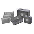 6 Organizadores Lyor em Nylon de Mala para Viagem Cinza 6 Organizadores Lyor em Nylon de Mala para Viagem Cinza