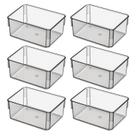 6 Organizadores Modular para Gaveta Multiuso Acrilico Transparente