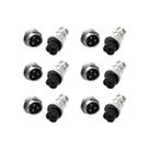 6 Pares - Conector Mike 3 Vias Circular Macho E Fêmea