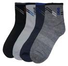 6 Pares Meia Esporte Juvenil 30a35 Menino Cano Médio