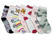 6 pares Meia INFANTIL ALGODÃO e POLIAMIDA Feminina Juvenil N 23 a 36 Cano Médio MAGIC