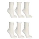 6 Pares Meia Sem Punho Masculina Algodão Não Aperta a Canela