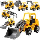 6 Pcs Play Veículos Construção Veículo Caminhão Carros Brinquedos Set Fricção Powered
