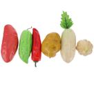 6 peças de simulação de vegetais, decorações de frutas, vege