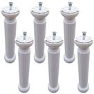 6 Peças - Pé Para Armario Torre De 17,2 a 21,2cm Branco