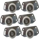 6 Peças - Roldana Inferior DT01 de 32mm Para Porta De Correr Guarda Roupa 40 Kilos