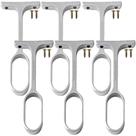 6 Peças - Suporte Central Para Tubo Oval Para Guarda Roupa Cromado 6 Peças - Suporte Central Para Tubo Oval Para Guarda Roupa Cromado