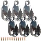 6 Peças - Suporte Lateral Para Tubo Oval Para Guarda Roupa Cromado