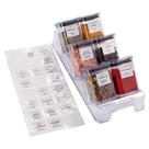 6 Porta Condimentos Temperos Herméticos Vermelho Preto Plasútil Oregano Sal Pimenta