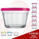 6 Pote de Vidro Americano 600ML Nadir Sobremesa Doces c/ Tampa