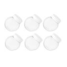 6 Pote Frasco 250ml Tampa De Rosca Plástico Cristal Cores