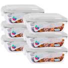 6 Pote Hermetico 370ML Retangular Pequeno Papinha Geladeira