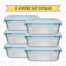 6 Pote Hermético Retangular Canelado 370ML Cor Sortida Marmita 6 Pote Hermético Retangular Canelado 370ML Cor Sortida Marmita