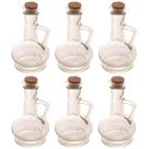 6 Potes de Vidro com Tampa de Rolha 230ml para Azeite Vinagre Lyor Porta Condimentos 6 Potes de Vidro com Tampa de Rolha 230ml para Azeite Vinagre Lyor Porta Condimentos