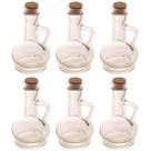 6 Potes de Vidro com Tampa de Rolha 230ml para Azeite Vinagre Lyor Porta Condimentos 6 Potes de Vidro com Tampa de Rolha 230ml para Azeite Vinagre Lyor Porta Condimentos