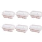 6 Potes Herméticos Retangulares De 1010ml C Vedação