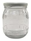 6 Potes Vidro Granada 500ml Tampa De Metal Conserva Ou Doce