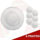 6 Prato Primavera Redondo Raso 23CM Duralex Refeição Comida