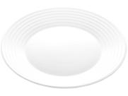6 Prato Raso De Vidro Harena Branco 25cm Luminarc