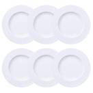 6 Pratos 17cm Pratinhos Pão Branco Café da Manhã Porcelana Maria Augusta Tramontina