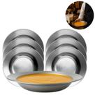 6 Pratos de Metal 20,5cm Refeição P/ Restaurantes e Hotéis