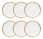 6 Pratos De Sobremesa Wolff Paddy De Porcelana Branco 19 Cm 6 Pratos De Sobremesa Wolff Paddy De Porcelana Branco 19 Cm