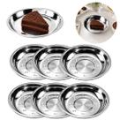 6 Pratos Fundo em Inox 15,3cm Pote Bowl Saladeira