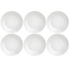 6 Pratos Fundos de Risoto Porcelana Branca 21cm Tramontina Leonora