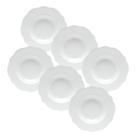 6 Pratos Fundos Wolff Maldivas Branco de Porcelana