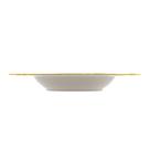6 Pratos Fundos Wolff Maldivas de Porcelana Fio de Ouro 23cm 6 Pratos Fundos Wolff Maldivas de Porcelana Fio de Ouro 23cm