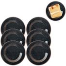 6 Pratos Melamina Oriental Preto 18cm Restaurante Japones