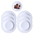 6 Pratos Raso em Melamina Para Sobremesa Buffet Restaurantes 17,5cm