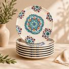 6 Pratos Raso Melamina Estampa Portuguesa 28cm Louça Decorativa Resistente Refeição Mesa Posta Cozinha Elegante 6 Pratos Raso Melamina Estampa Portuguesa 28cm Louça Decorativa Resistente Refeição Mesa Posta Cozinha Elegante