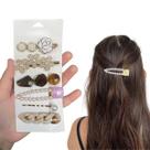 6 Presilha Clip Cabelo Pedras Strass Prendedor Grampo Penteado Festa