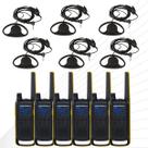6 Rádios Comunicador Motorola T470BR Com Fones Concha P1