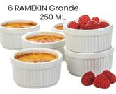 6 Ramekim Grande De Porcelana Grande 250 Ml Forno Microondas 6 Ramekim Grande De Porcelana Grande 250 Ml Forno Microondas