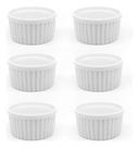 6 Ramequin 100ml Porcelana Branco Suflê Pure Escondidinho