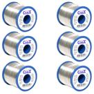 6 Rolos Estanho Para Solda Eletrônica 1mm 60x40 Cobixc