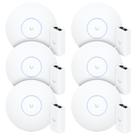 6 Roteadores Wi-Fi 6 Access Point 3.0 Gbps + 6 Injetores PoE 6 U6+ Ubiquiti C/ 6 Fontes 48V 15W