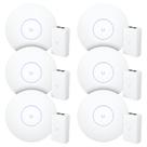 6 Roteadores WiFi 6 Access Point 5.3 Gbps + 6 Injetores PoE+ 6 U6 Pro Ubiquiti Com 6 Fontes 48V 30W
