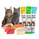 6 Saches 15g Petisco Snacks Patê Rico em Proteinas p/ Gatos - Adultos e Filhotes